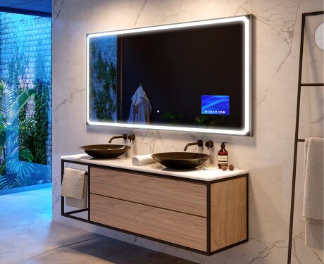 Prostokątne Lustro Łazienkowe Podświetlane LED Smart L138 Apple #5