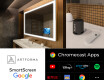 Dizainera LED vannas istabas viedais spogulis ar aizmugurējo apgaismojumu L01 Google sērija #2