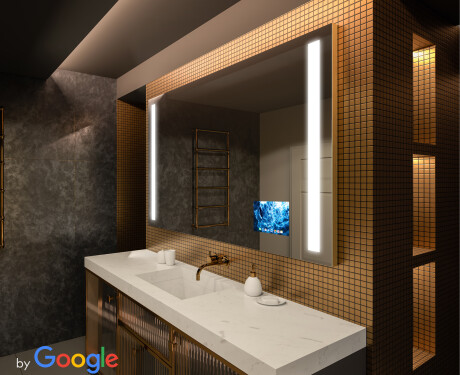 Vieds vannas istabas spogulis ar LED apgaismojumu L02 Google sērija