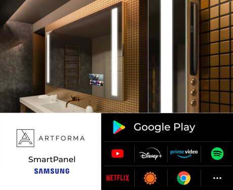 Inteligentne Lustro Łazienkowe Podświetlane Prostokątne LED Smart L02 Samsung #2