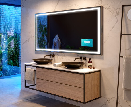 Inteligentne Lustro Łazienkowe Podświetlane Prostokątne LED Smart L49 Samsung #3