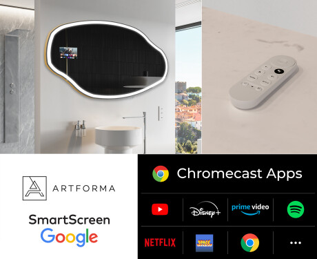 Lustro Asymetryczne Łazienkowe LED SMART O222 Google #2
