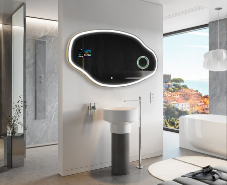 Lustro Asymetryczne Łazienkowe LED SMART O222 Google #5