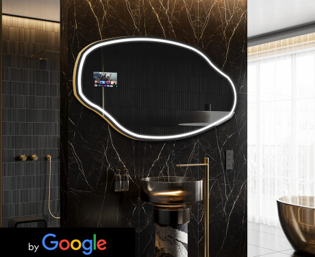 Inteligentne Lustro Nieregularne LED SMART O223 Google
