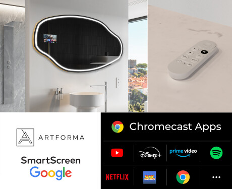 Inteligentne Lustro Nieregularne LED SMART O223 Google #2