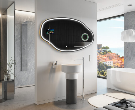Inteligentne Lustro Nieregularne LED SMART O223 Google #5