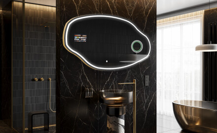 Inteligentne Lustro Nieregularne LED SMART O223 Google