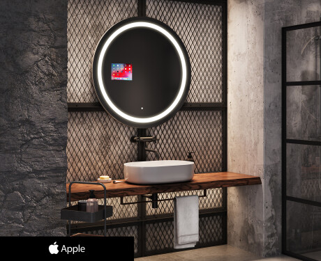 SMART apaļais vannas istabas spogulis LED L33 Apple