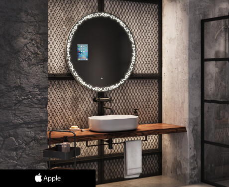 LED apgaismots apaļais spogulis SMART L115 Apple