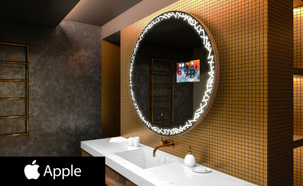 LED apgaismots apaļais spogulis SMART L115 Apple