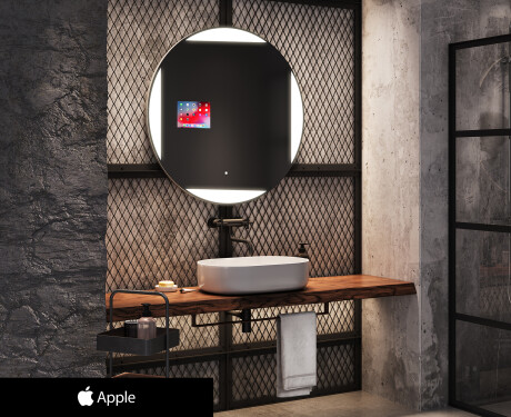 Apaļš burvju spogulis ar LED apgaismojumu L116 Apple