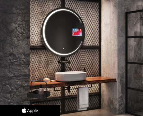 SMART apaļais vannas istabas spogulis LED L156 Apple