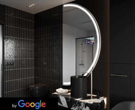 Inteligentne Lustro Półokrągłe LED SMART A223 Google