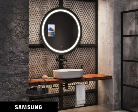 Inteligentne Lustro Łazienkowe Okrągłe LED SMART L33 Samsung