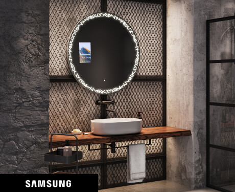 Inteligentne Lustro Łazienkowe LED Okrągłe L115 Samsung