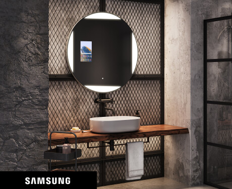 Inteligentne Lustro Łazienkowe LED Okrągłe L116 Samsung