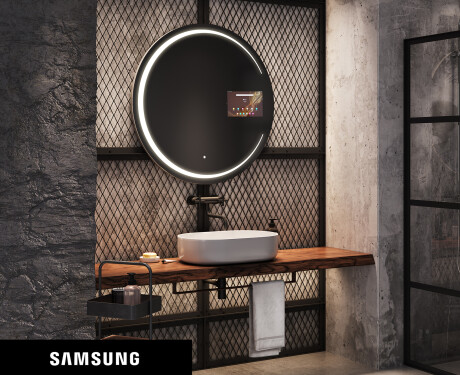 Inteligentne Lustro Łazienkowe OKrągłe LED SMART  L156 Samsung