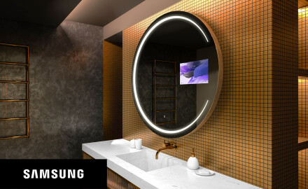Inteligentne Lustro Łazienkowe OKrągłe LED SMART  L156 Samsung