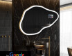 SMART neregulārs vannas istabas spogulis LED P222 Google
