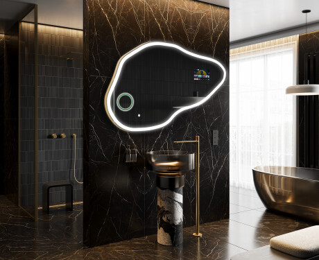 SMART neregulārs vannas istabas spogulis LED P222 Google #4