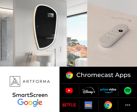 Inteligentne Lustro Nieregularne LED SMART I222 Google #2
