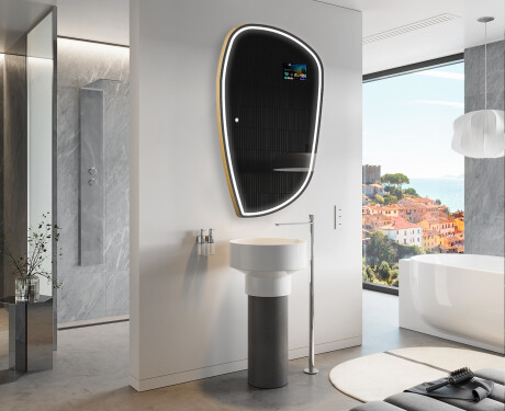 SMART neregulārs vannas istabas spogulis LED I223 Google #5
