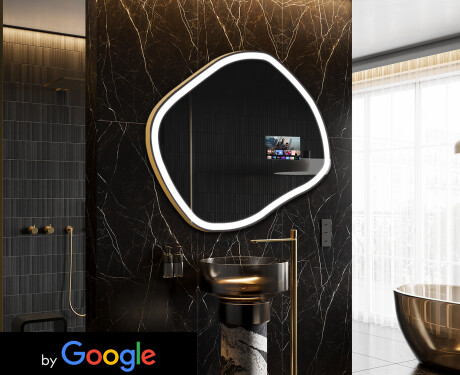 Inteligentne Lustro Nieregularne LED SMART R222 Google