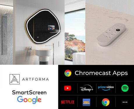 Nieregularne Lustro Łazienkowe LED SMART R223 Google #2