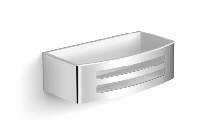Groziņš 22x11x6 / balts plastmasas ieliktnis / pulēta tērauda