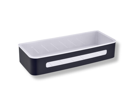 Groziņš 29x12x5,5 / matēti melns / balts plastmasas ieliktnis