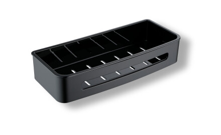 Groziņš 29x12x5,5 / matēti melns / melns plastmasas ieliktnis