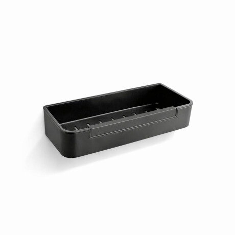 Groziņš 29x12x5,5 ar savilcēju / matēti melns / melna plastmasas ieliktnis #1