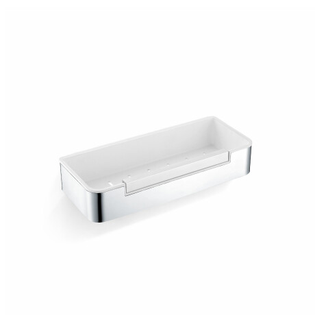 Groziņš 29x12x5,5 ar savilcēju / pulēta tērauda / balts plastmasas ieliktnis #1