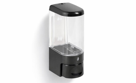 Šķidrā ziepju dozators 0,25 l / melns, spīdīgs ABS