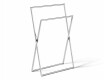 Divkāršs dvieļu turētājs / salokāms / hromēts
