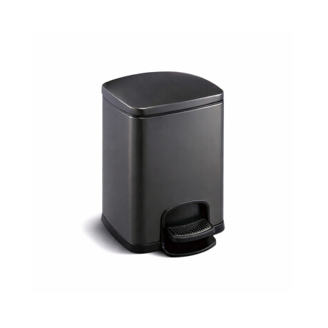 PREMIUM taisnstūra formas atkritumu grozs ar pedāļu, 5 L, soft close / matēti melns #1