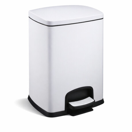 PREMIUM taisnstūra formas atkritumu grozs ar pedāli, 20 L, ar „soft close” funkciju / balts #1