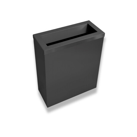 Atkritumu grozs 25 l, vāks ar atkritumu iemetšanas atveri / nerūsējošais tērauds, matēti melns #1