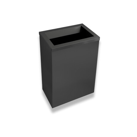 Atkritumu grozs 50 l, vāks ar atkritumu iemetšanas atveri / nerūsējošais tērauds, matēti melns #1