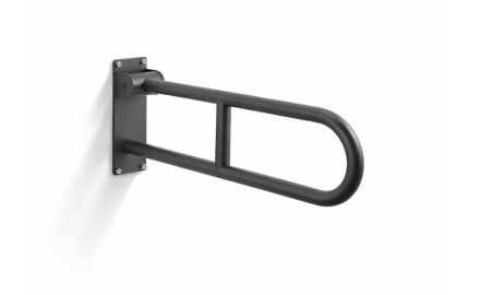 Atbalsta margas cilvēkiem ar invaliditāti, Ø32, izliektas, nolaižamas, STANDARD – 60 cm / nerūsējošais tērauds, matēti melns