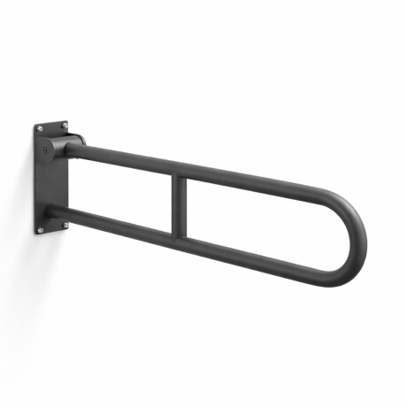 Atbalsta margas cilvēkiem ar invaliditāti, Ø32, izliektas, nolaižamas, STANDARD – 80 cm / nerūsējošais tērauds, matēti melns #1