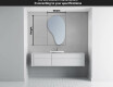 Neregulārais spogulis ar LED apgaismojumu, dekoratīvs dizains S221 #4