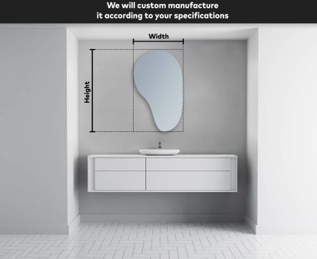 Neregulārais spogulis ar LED apgaismojumu, dekoratīvs dizains S221 #4