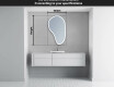 Neregulārais spogulis ar LED apgaismojumu dekoratīvs dizains S222 #5