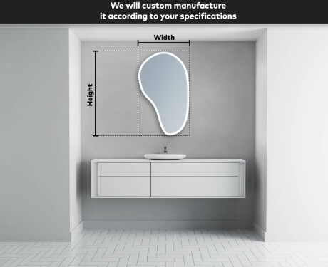 Neregulārais spogulis ar LED apgaismojumu dekoratīvs dizains S222 #5
