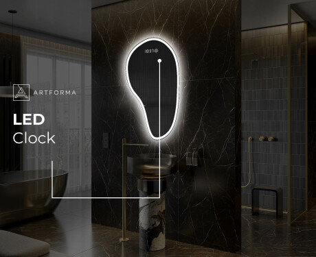 Neregulārais spogulis ar LED apgaismojumu dekoratīvs dizains S222 #7