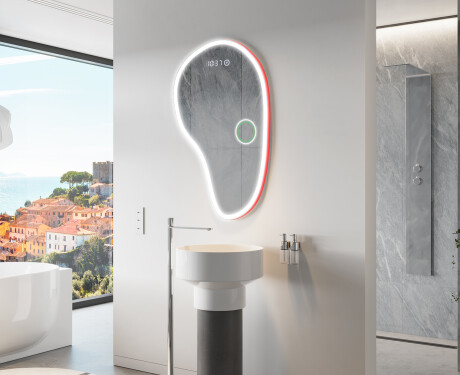 Neregulārais spogulis ar LED apgaismojumu dekoratīvs dizains S222 #4