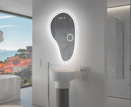 Neregulārais spogulis ar LED apgaismojumu dekoratīvs dizains S222 #7