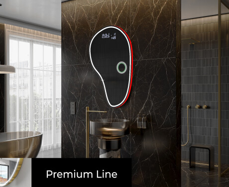Lustro LED nieregularne z oświetleniem na ścianę S223 #3