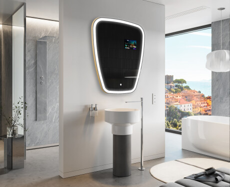Nieregularne Lustro Łazienkowe LED SMART Z222 Google #5